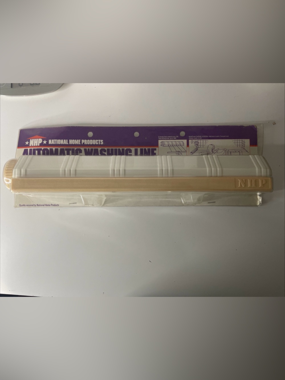 4 lines Automatic Washing Line Laundry Hanging Drying Rack Retractable NOS